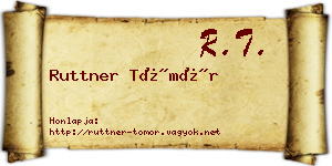 Ruttner Tömör névjegykártya